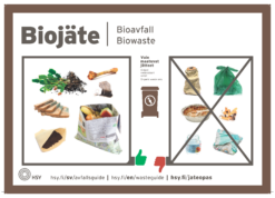 Jätetilajuliste, biojäte, suomi, ruotsi, englanti