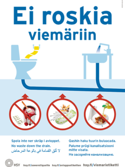 Kodin viemärietiketti, 7 kielinen