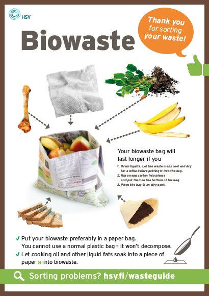 Sorting guide for biowaste
