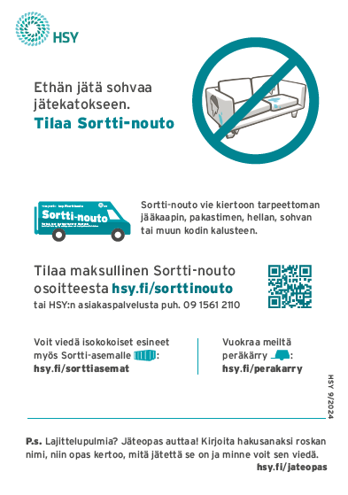 Sortti-nouto -juliste (A3)