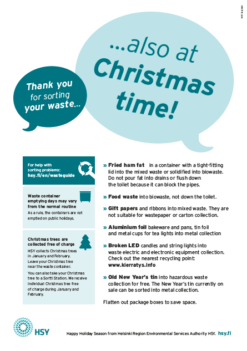 Thank you for sorting your waste also at Christmas time
